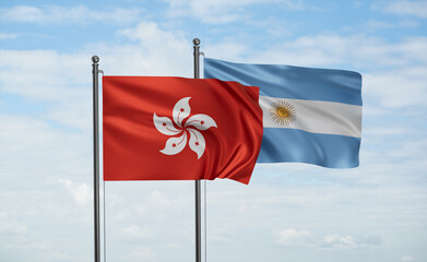 Argentina and Hong Kong flag