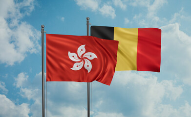 Belgium and Hong Kong flag