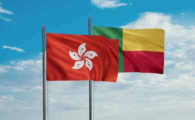 Benin and Hong Kong flag