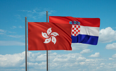 Croatia and Hong Kong flag
