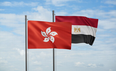 Egypt and Hong Kong flag