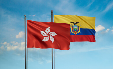 Ecuador and Hong Kong flag