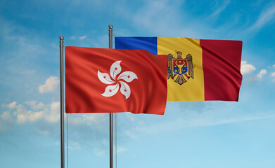 Moldova and Hong Kong flag