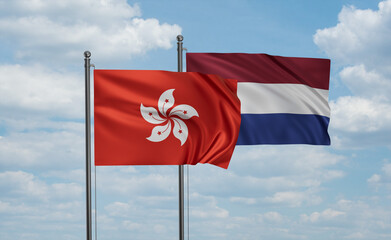 Netherlands and Hong Kong flag