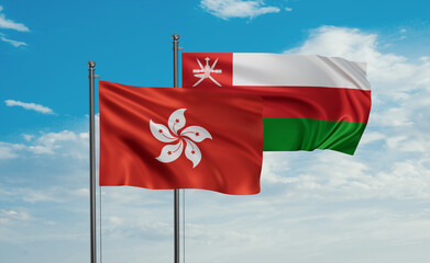 Oman and Hong Kong flag