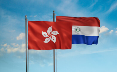Paraguay and Hong Kong flag