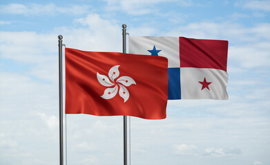 Panama and Hong Kong flag