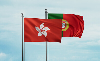 Portugal and Hong Kong flag