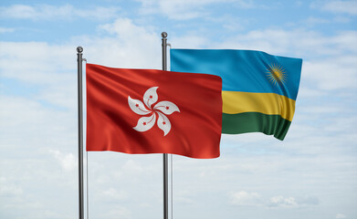 Rwanda and Hong Kong flag