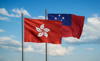 Samoa and Hong Kong flag