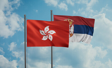 Serbia and Hong Kong flag