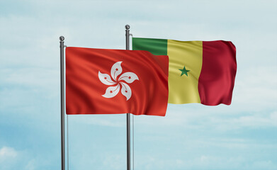 Senegal and Hong Kong flag