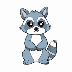 Raccoon Vector Cute Raccoon Cartoon Symbol