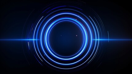 blue circle of light against a dark background