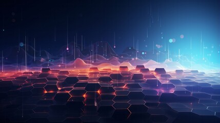 Obraz premium abstract hexagonal shapes in vibrant colors