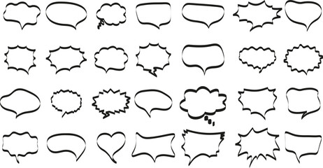 Fototapeta premium Speech bubbles set on white background. Vector illustration
