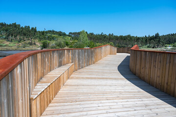 Fototapeta premium Vista, Margens do rio Boco, Vagos, Aveiro Portugal