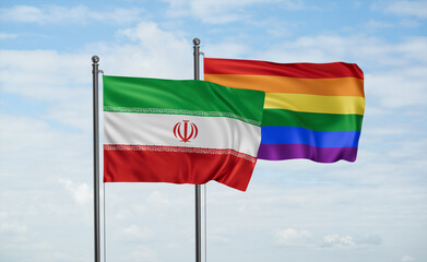 Gay Pride and Iran flag