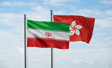 Hong Kong and Iran flag