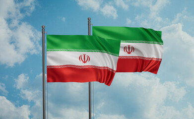 Two Iran flag