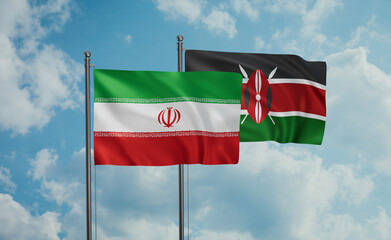 Kenya and Iran flag
