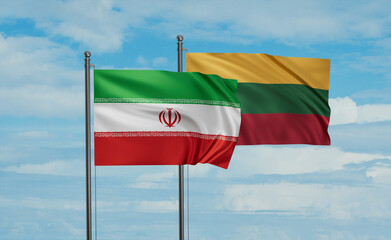 Lithuania and Iran flag