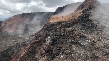 Steaming Volcanic Fissure in Hilo, Hawaii