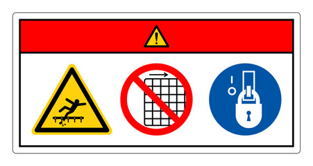 Danger Exposed Conveyors Moving Parts Can Cause Server Injury Do Not Remove Guard Symbol Sign, Vector Illustration, Isolate On White Background Label .EPS10