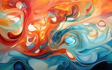 Obraz premium Abstract colorful background with fluid flowing shapes