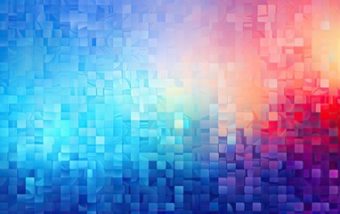 Abstract colorful background digital pixel blocks and flowing gradients
