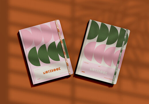 Two Leather Notebooks Mockup