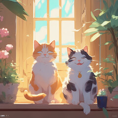 Whimsical Animal Illustration: Playful Depiction of a Cartoon Creature in a Graphic Design