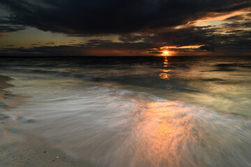 Fototapeta na wymiar Sunset over the Baltic Sea.