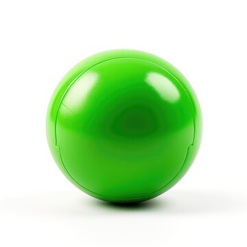 Green ball - isolated object studio lighting