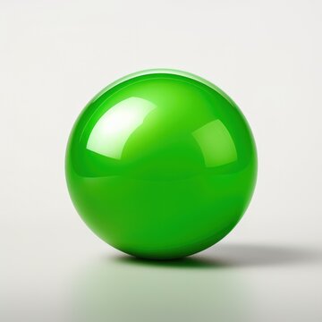 Green ball - isolated object studio lighting