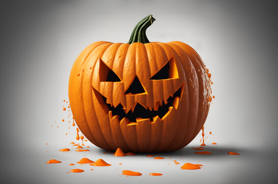 Halloween pumpkin melting
