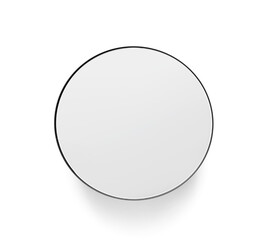 Trendy mirror on white background