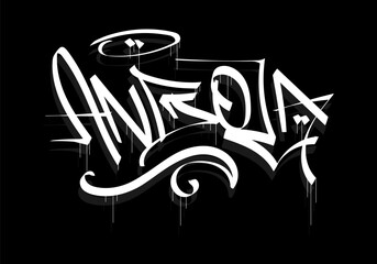 ANGOLA word graffiti tag style art