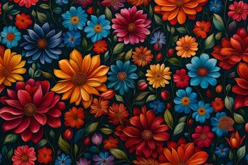 seamless floral background Generated Ai