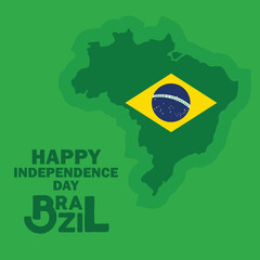 Free vector 7 de setembro brazil independence day illustration