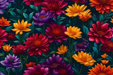 Fototapeta na wymiar floral background Generated Ai