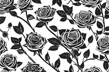 seamless pattern with roses Generated Ai