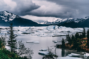 Alaskan Ocean Glacier Landscape