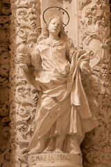 MONOPOLI, ITALY - MARCH 5, 2022: The statue of St. Mary Magdalen in the church Chiesa di san Domenico.