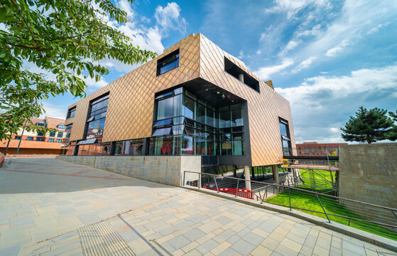 Exterior of The Hive,University of Worcester Library building,Worcester,Worcestershire,England,UK.