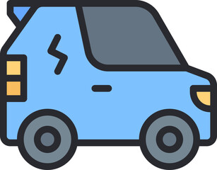 Electric car icon