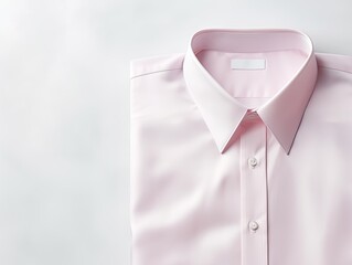 Silk dress shirt in pastel pink on white