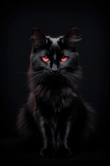 Obraz premium Black Cat on Black