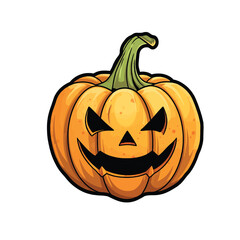 halloween pumpkin isolated on white