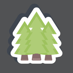 Fototapeta premium Sticker Forest. related to Environment symbol. simple illustration. conservation. earth. clean